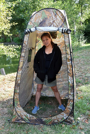 Deluxe pop up omkleed & toilet tent