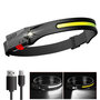 Waterproof headlamp 230 degrees + motion sensor USB rechargeable